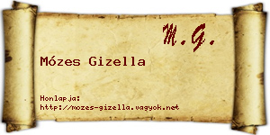 Mózes Gizella névjegykártya