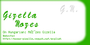 gizella mozes business card